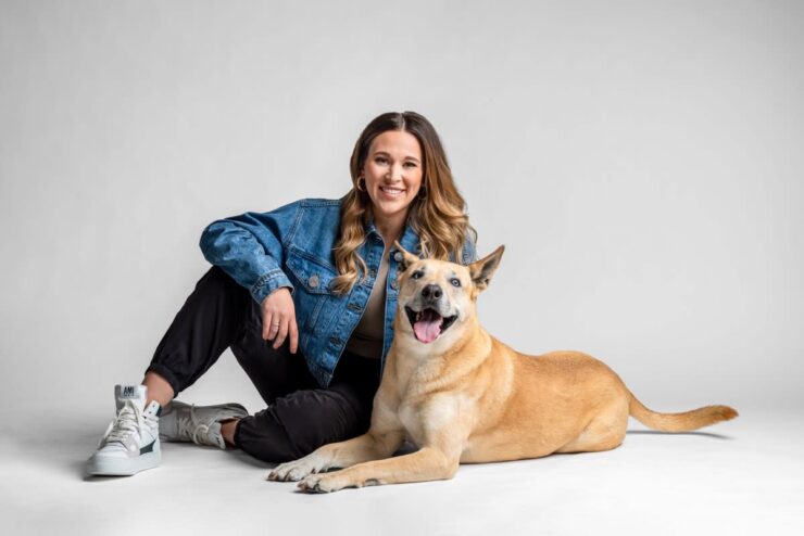 Ashley Flowers with Her Dog