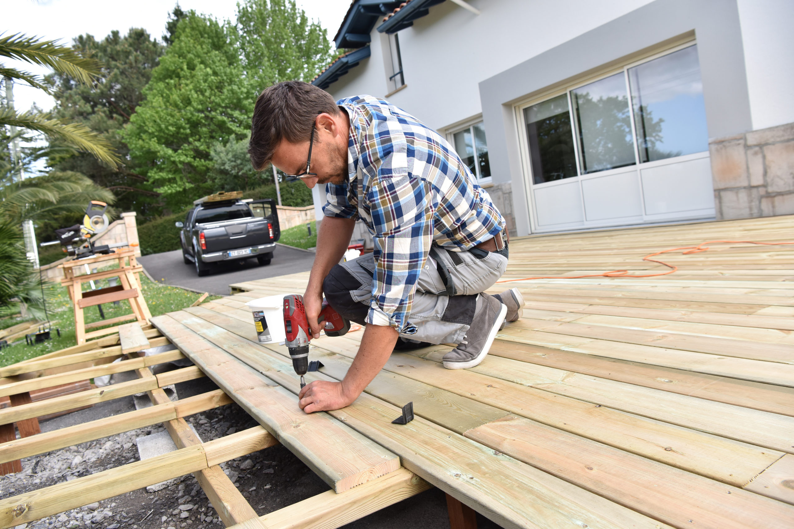 Technik zum Terrassenbau