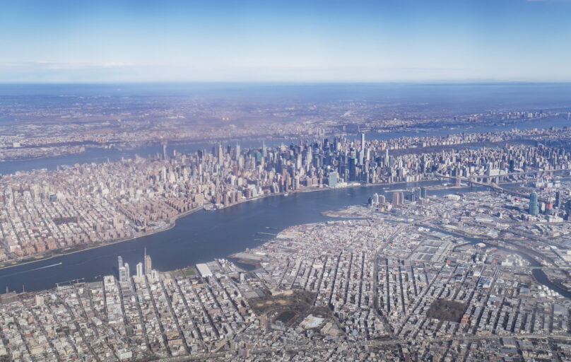 Aerial view of Manhattan, New York, USA