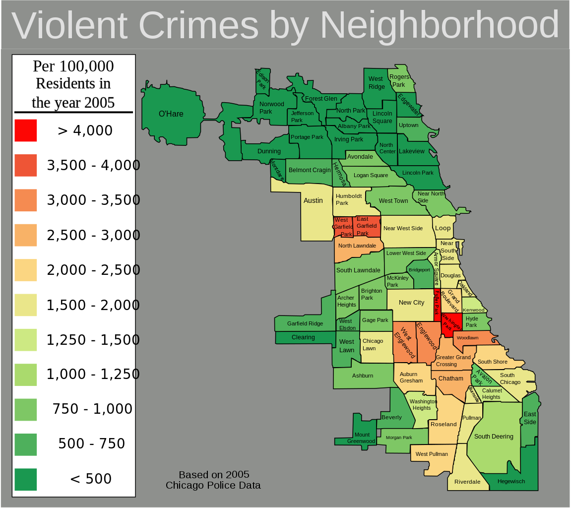 violence in Chicago's neighborhoods