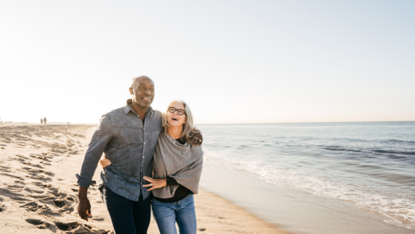 Old couple, health insurance theme